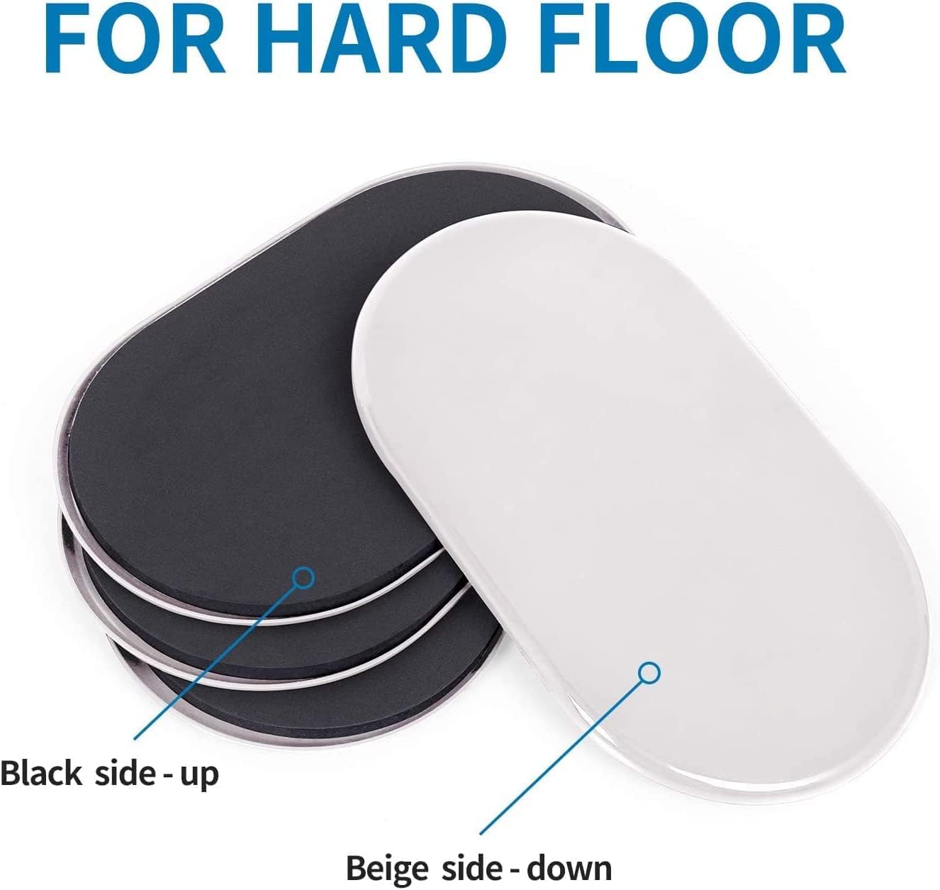 8 Pack Reusable Furniture Movers Sliders for Carpet and Hardwood Floors â Beige