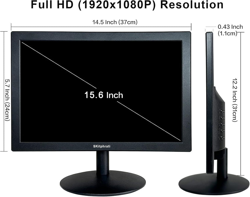 SKitphrati 20 Inch PC Monitor 1600x900 75Hz 5MS HDMI Monitor LED Monitor with HDMI VGA, Viewing Angle 95Â° (Horizontal), 76% sRGB, VESA, TN Panel, Black