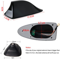 Heart Horse Universal Car Aerials Shark Fin Antenna Cover Car Trim AM/FM Signal Design Roof Antenna with Aerial Adhesive Base for Car SUV Truck Van (Black)