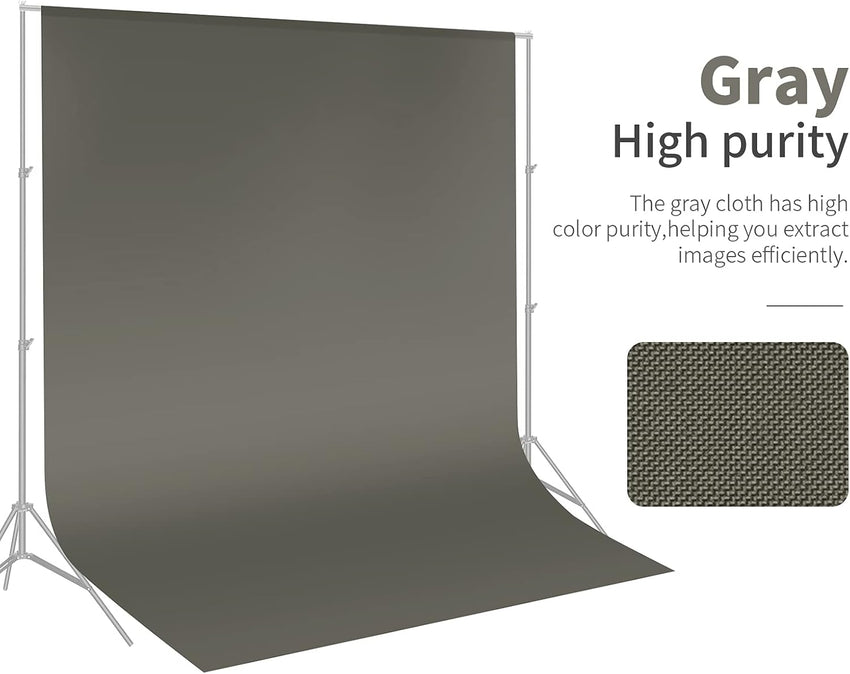 Neewer(R) 1.8 x 2.8M/ 6 x9ft Photo Studio 100% Pure Muslin Collapsible Backdrop Background for Photography, Video and Televison (Background Only)- Grey