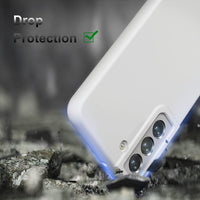 OHLIGIA Samsung Galaxy S22 Plus Liquid Silicone Case Slim Protective 3 Layer Shockproof Phone Cover (6.6") with Anti-Scratch Soft Microfiber Lining for Galaxy S22+ (2022) (White)