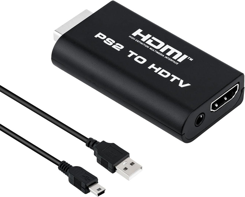 Mcbazel PS2 to HDMI Converter Adapter with 3.5mm Audio Output, HD Link Cable for PlayStation 2 ï¼Compatible with SCPH-1xxxx/3xxxx/5xxxx/7xxxx, Plug & Play for HDTV/Monitor â Not for SCPH-9000x