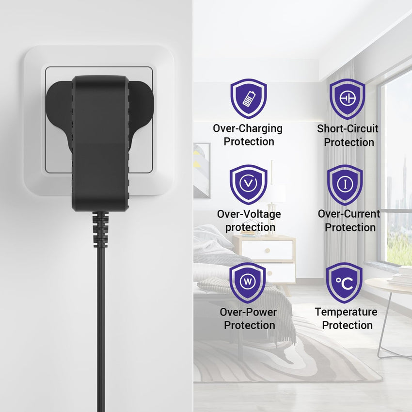 15V charger Compatible with Philips Shaver HQ8505 | UK power cord, compatible with 3000 5000 7000 9000 series, S5465 MG7750 MG7790 BT5502 electric shaver power cord