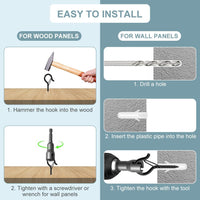 Screw Hooks M5 With Safety Buckle Wall Ceiling Hooks 20pc For Hanging Plants Lights â Zinc