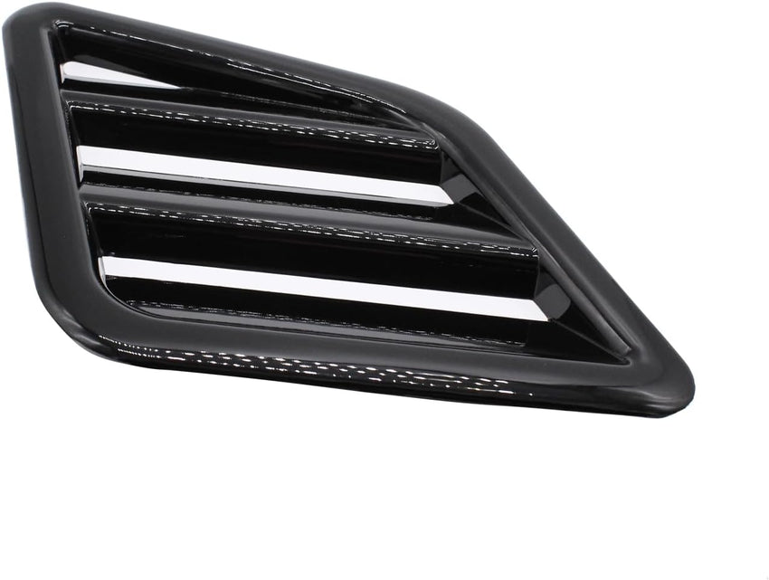 2 PCS/SET Bonnet Vent Cover Glossy ABS Black Hood Vent Cover Engine Air Flow Outlet Vent Cover Grille Replacement for Ford Focus Fiesta Vauxhall Corsa Jazz