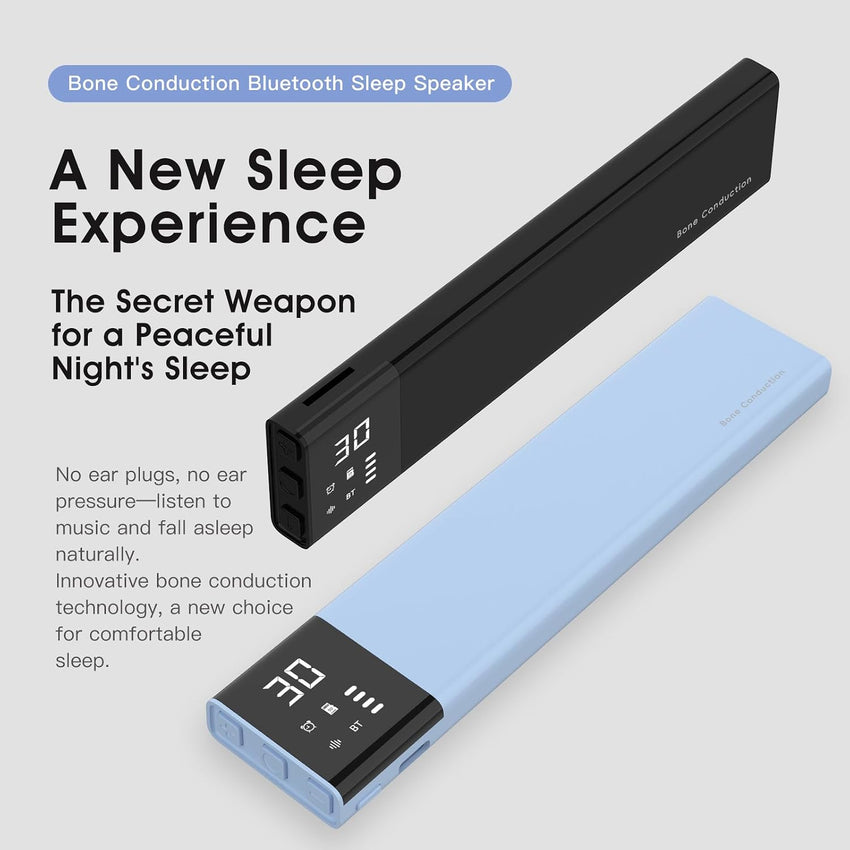 Under-Pillow Bone Conduction Sleep Speaker Bluetooth White Noise Machine 36 Sounds, TF Card Compatible, 650mAh Ã¢ÂÂ White