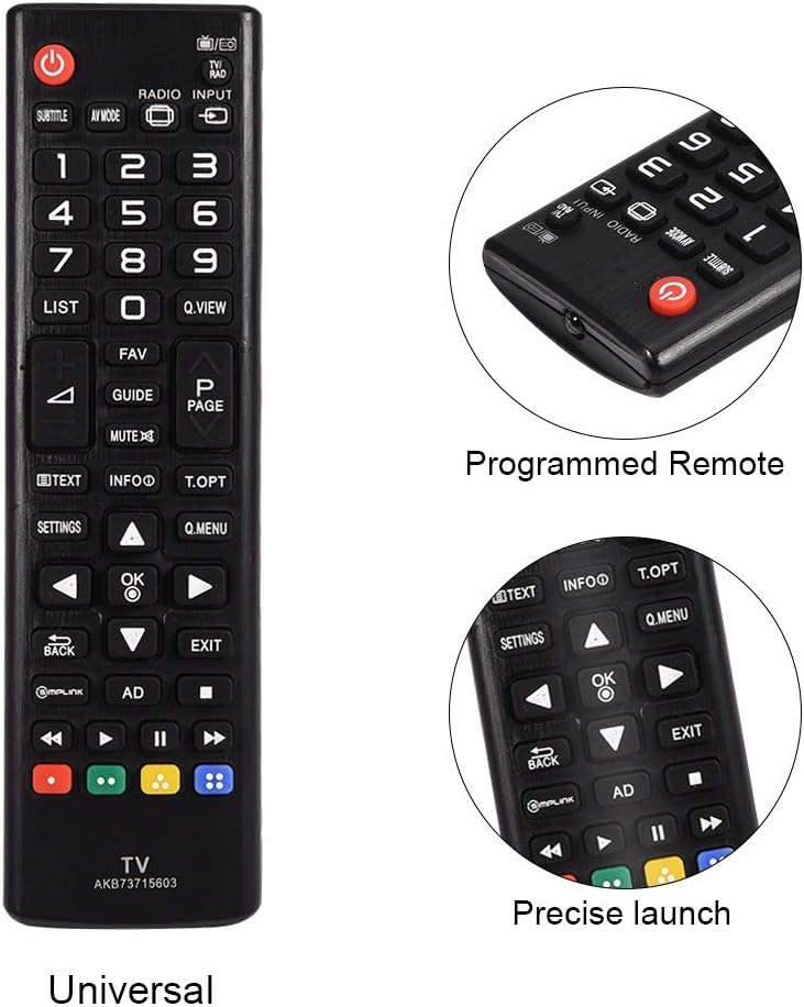 Universal Remote Control INCLUDING Batteries for AKB73715603, TV Remote Control Replacement for AKB73715603 42PN450B 47LN5400 50LN5400 50PN450B