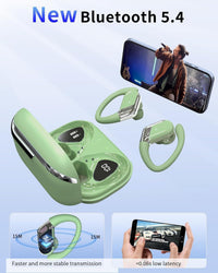 Bluetooth Earbuds True Wireless 50H Battery Bluetooth 5.4 CVC Noise Reduction Ã¢ÂÂ Green