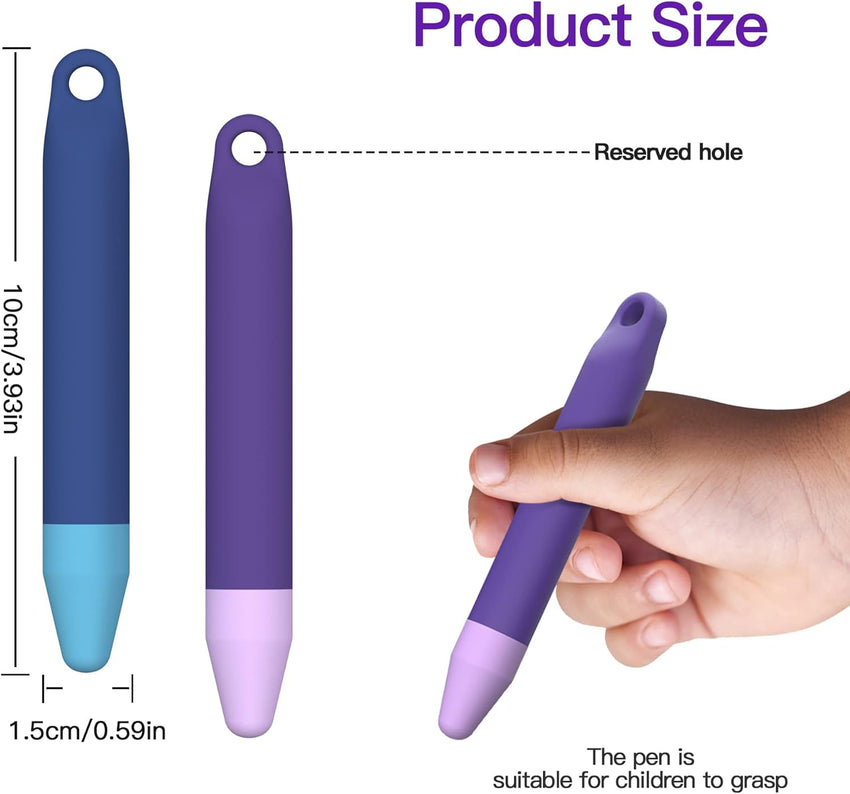 Kid-Friendly Stylus Pens for Touch Screens,Tablet Stylus Pen 2 Pack of Purple Blue Stylus Universal Touch Screen Capacitive Stylus Compatible with Kindle ipad iPhone