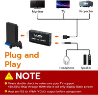 Mcbazel PS2 to HDMI Converter Adapter with 3.5mm Audio Output, HD Link Cable for PlayStation 2 ï¼Compatible with SCPH-1xxxx/3xxxx/5xxxx/7xxxx, Plug & Play for HDTV/Monitor â Not for SCPH-9000x