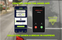 ARMD Guard, Smart Van Alarm and Tracker, Wire Free Motion Detector calls Mobile Phone, Real-time GPS Locator, Fleet View, easy Set-up, SIM Card and Data Included