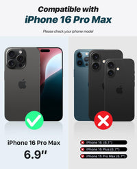 OCASE for iPhone 16 Pro Max Case, Detachable 2 in 1 PU Leather Wallet Case with RFID Blocking, Wireless Charging, Card Holders, Kickstand, Shockproof Removable Phone Cover, Blue