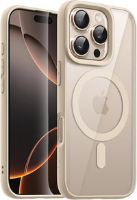 JETech Magnetic Case for iPhone 16 Pro Max, Desert Titanium