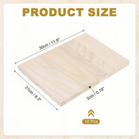 9x Wood Breaking Board 20mm Thick Karate Training Accessory 9 Pack