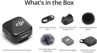 DJI Mic Mini Transmitter (Infinity Black), Wireless Lavalier Microphone, Ultralight, Detail-Rich Audio, OsmoAudio, Noise Cancelling, Clip On Bluetooth Phone Microphone for Camera/iPhone/Android