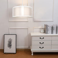 2 Tier Ceiling Light Shade Modern White Lampshade 30 cm