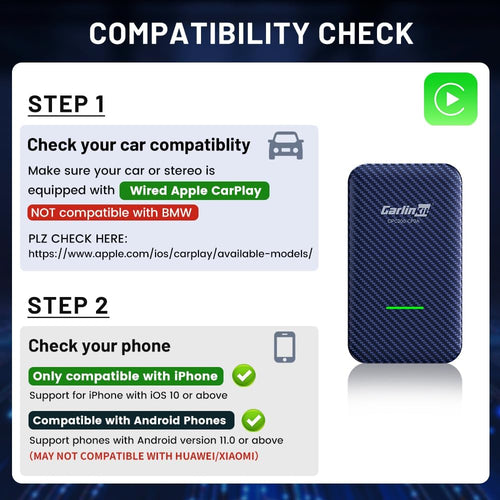 Carlinkit 4.0, 2025 NEW Upgrade, Wireless CarPlay & Android Auto Adapter UK,Convert OEM Wired CarPlay to Wireless Android Auto&CarPlay, 5.8GHz Low Latency,Compatible with 600+ Car Models from 2017