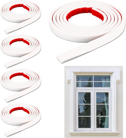 3pcs Window Grid Kit, 19.68ft in Total Self-Adhesive Window Grid Inserts Window Grille Inserts Window Mullions Muntins Peel and Stick Molding for Walls Trim Molding Decoration for Window Frames