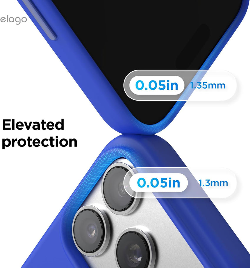 elago Magnetic Silicone Case Compatible with iPhone 17 Pro Case 6.3â - Compatible with MagSafe, Premium Liquid Silicone Material, Protective Cover, Shockproof, Slim Phone (Cobalt Blue)