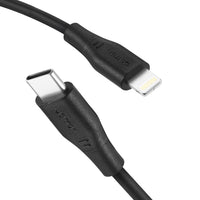 Betron USB C to flat Cable Compatible with iPhone, 1 Metre, Black