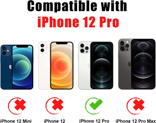 Compatible for iPhone 12 Pro Case, Cute White Black Heart Pattern Case Design for Women Girls, Soft TPU Slim Profile Shockproof Protective Phone Case for iPhone 12 Pro