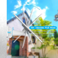 5W Solar Panel With 360^0 Adjustable Mount and IP65 Waterproof Charger - USB Charging Cable for Security Camera, Micro and USB-C Port (1pcs)