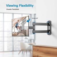 PERLESMITH TV Wall Bracket for Most 13-42 Inch TVs, 20kg Weight Capacity Max VESA 200x200mm, Solid and Sturdy TV Bracket with Swivel Tilt PSSFK1