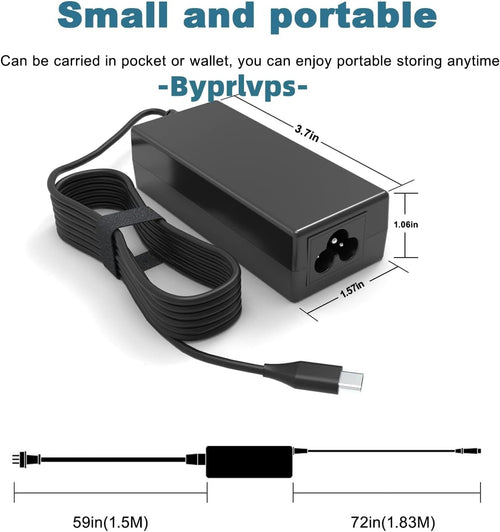 Universal Byprlvps 45W Chromebook Charger Type-C Compatible with Acer,Lenovo,Hp Chromebook Charger,Asus,Samsung,Google,Dell Laptop USB C Fast Charging Power Adapter UK Replacement