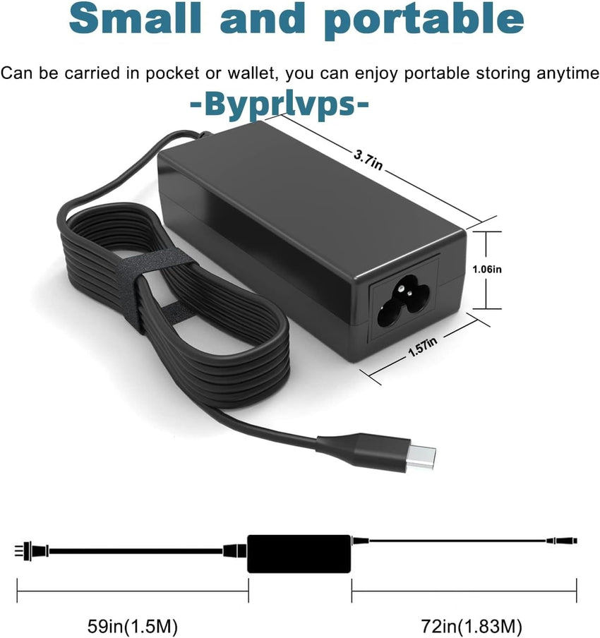 Universal Byprlvps 45W Chromebook Charger Type-C Compatible with Acer,Lenovo,Hp Chromebook Charger,Asus,Samsung,Google,Dell Laptop USB C Fast Charging Power Adapter UK Replacement
