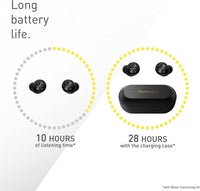 Technics EAH-AZ100E-K Wireless Earbuds with Noise Cancelling, Multipoint Bluetooth, Voice Focus AI, Comfortable In-Ear Headphones, Black