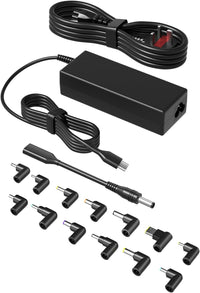 HSXIRQA 100W Universal Laptop Charger Compatible with HP Lenovo Dell Acer Asus Toshiba Geteway Samsung MacBook IBM Fujitsu Sony LG MSI Nimo Chromebook with USB-C and 15 Charging Port Power Adapter