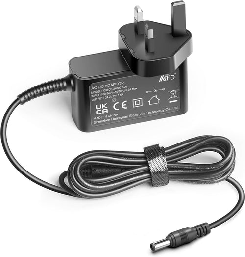 24V Power Supply, AC 240V to 24 Volts DC Transformer Power Adapter for Govee H6076 LED Floor Lamp, Led Strip Lights, Humidifier, Air Purifier, CND LED Lamp, Eufy X8 T2261 T2262 UK Plug Charger
