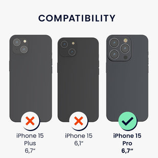 kwmobile Case Compatible with Apple iPhone 15 Pro Case - Slim TPU Silicone Phone Cover - Soft Touch Finish - Baltic Blue
