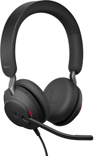 Jabra Evolve2 40 SE Wired Noise-Cancelling Stereo Headset With 3-Microphone Call Technology and USB-A Cable - MS Teams Certified, Works with All Other Platforms - Black