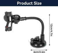 Agatige Guitar Phone Holder, 360 Degree Rotating Guitar Bass Head Phone Holder Smartphone Mount Clip 4/4 Violin Removable Suction Cup Panel for Acoustic Electric Guitar Music Recordings