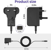 15V charger Compatible with Philips Shaver HQ8505 | UK power cord, compatible with 3000 5000 7000 9000 series, S5465 MG7750 MG7790 BT5502 electric shaver power cord