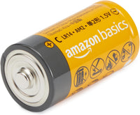 Amazon Basics 24-Pack C Cell All-Purpose Alkaline Batteries, 1.5 Volt, 5-Year Shelf Life