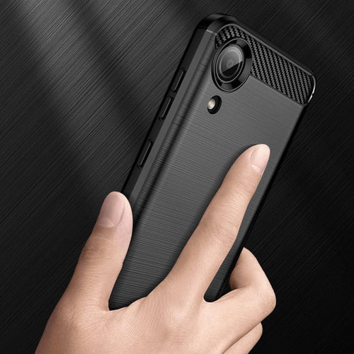 3-in-1 Case with Tempered Glass with Phone holder Ring for Samsung Galaxy A03 Core Case Screen Protector for Samsung Galaxy A03 Core, Slim Fit Soft TPU Shockproof Anti-Scratch Phone Case Cover - Black