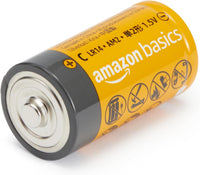 Amazon Basics 8-Pack C Cell All-Purpose Alkaline Batteries, 1.5 Volt, 5-Year Shelf Life