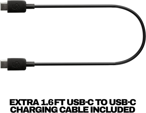 Skullcandy Crusher Evo Wireless Bluetooth Headphones with Multi-Sensory Bass and Charging Cable, Noise Isolating Over-Ear Fit, Up to 40 Hours Battery, Microphone for iPhone Android - True Black
