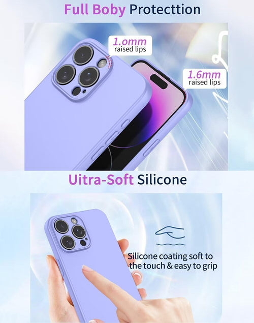SEAHAI Case for OPPO A53S / OPPO A53, Ultra Thin Silky-Soft Touch Liquid Silicone Phone Cover with Shockproof Airbag Design, Premium TPU Bumper Fashion Case - Purple