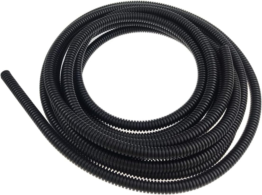 Black 5M Length Flexible Corrugated Bellow Conduit Protective Tube Pipe Hose Sleeve for Carï¼Garden,Office Electric Wiring 7mm*10mm â¦