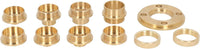 Ladieshow 11 Pcs Brass Router Guide with Lock Nut and Router Adapter