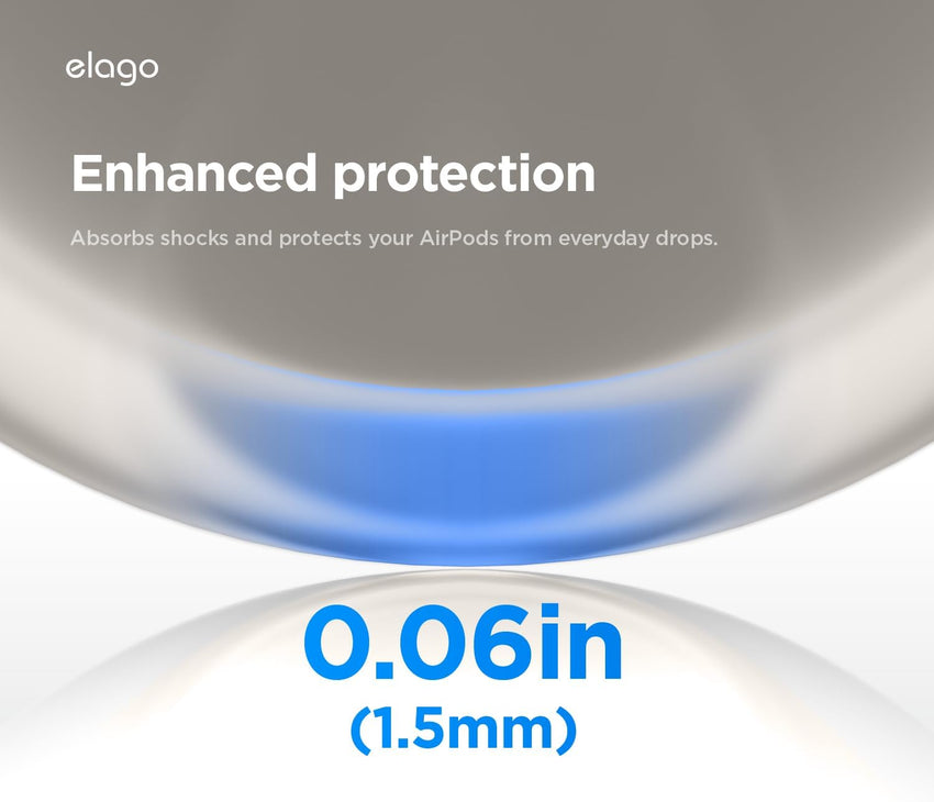 elago Liquid Hybrid Case Compatible with AirPods Pro 3 Case Cover - Triple Layer Protection, Strap Included, Wireless Charging, Shock Resistant (Stone)