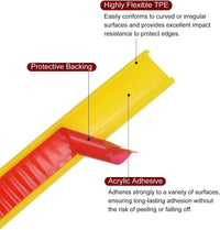 Self-Adhesive U-Shape Edge Banding TPE Flexible Veneer Edging 9mm x 5m â Yellow