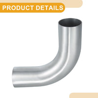 Partuto 1 Pcs 2.5" Universal Aluminum Alloy Intercooler Pipe - 6061 Aluminum Alloy Silver Tone
