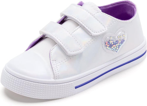 Kids Canvas Trainers Easy-Fasten Casual UK 11