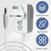12V 3A 36W Power Supply Cable Adapter, AC 100-240V 50-60HZ DC Port 5.5 * 2.1mm Charger Plug for CCTV Security Camera, LED Strip Lights, LCD Monitor, Audio/Video, Router, Mobile DVD, TV Box (White)
