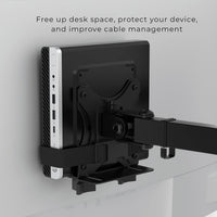 HumanCentric Thin Client Mount Bracket, Mount a Mini PC or Computer to a VESA Monitor Arm or Stand, Pole, or Under Desk or Surface, Devices with 0.65-2.55" in Depth for 75x75 and 100x100mm Patterns