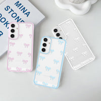 Knoowcase for Samsung Galaxy A35 Case Cute Bowknot Pattern Clear Soft TPU Shockproof Phone Case for Galaxy A35 Women Girls, Slim Fit Silicone Bumper Shell Drop-Protection Transparent Cover,Pink